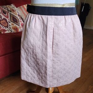 LOFT Pink Quilted Mini Skirt